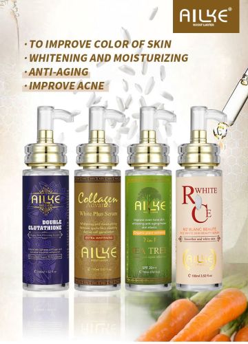 AILKE Skin Glowing Face Serum, Even Toning With Glutathione, Vitamin A,C,E 100ml, Clean Skin, Improves Dull Skin AILKE Skin Glowing Face Serum, Even Toning With Glutathione, Vitamin A,C,E 100ml, Clean Skin, Improves Dull Skin